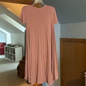 Roolee Women’s Pink T Shirt Midi Dress